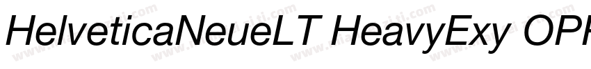 HelveticaNeueLT HeavyExy OPPOSans H字体转换